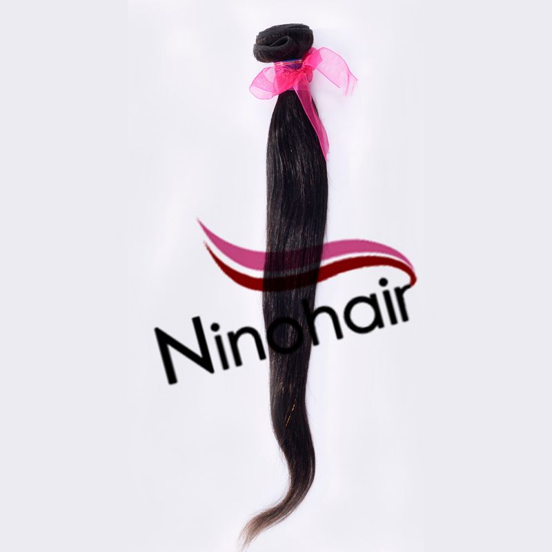 Virgin Brazilian Hair Silky Straight Wave 12-30 Inch Natural 1B Color 100g Per Bundle 100% Human Hair Weaving 