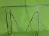 H Rack Adjustable Double Bar Clothing Rack with V-brace and rail
