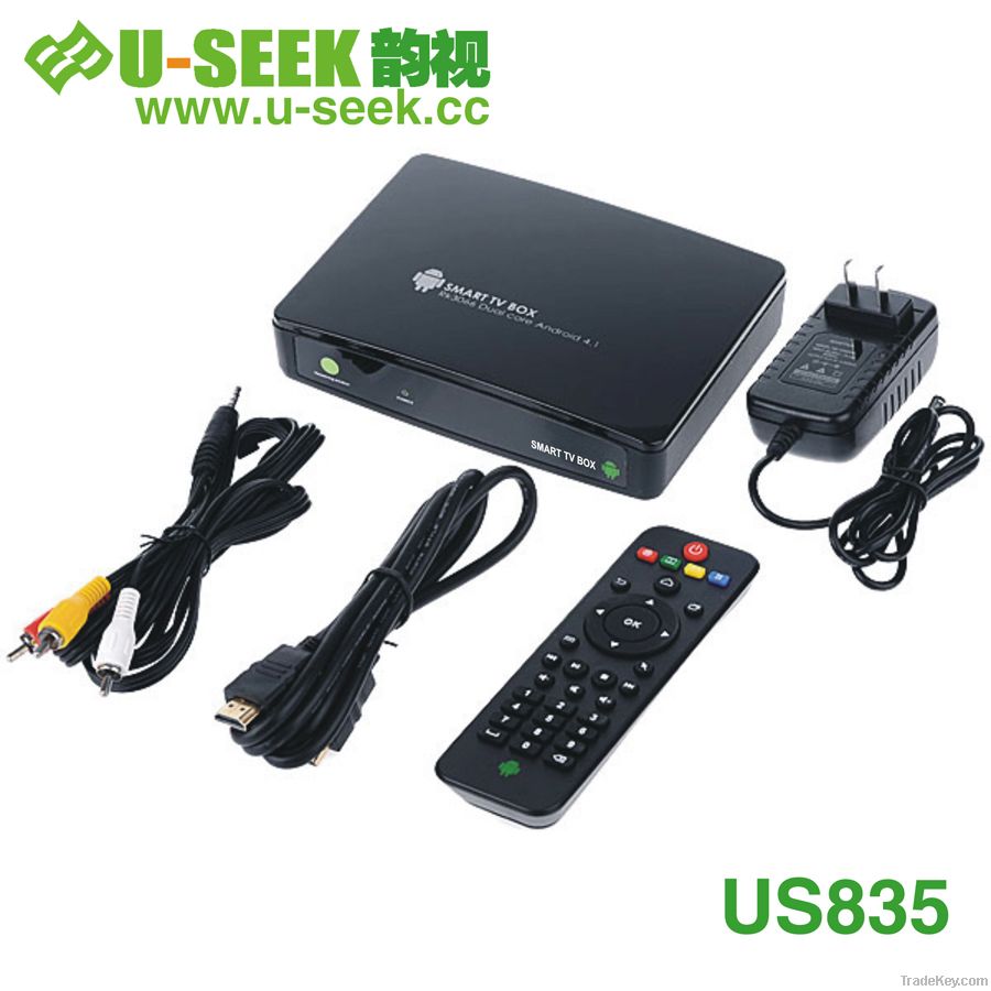 Android 4.1 WiFi Dual Core TV Box (US835)