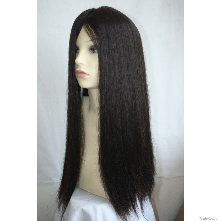18inch color2 Mongolian virgin remy hair Jewish wig/kosher wigs