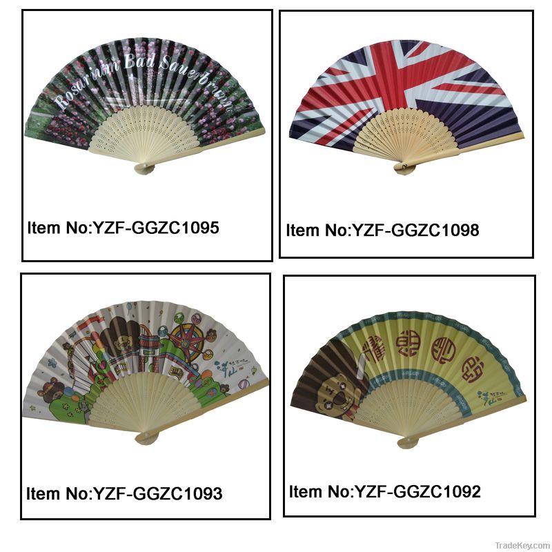 Paper folding fans made of bamboo for promotional gifts