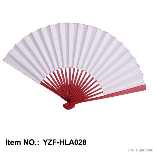 White paper hand fans for wedding gift