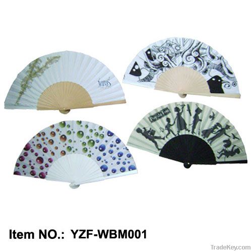 Spanish wooden fabric fans