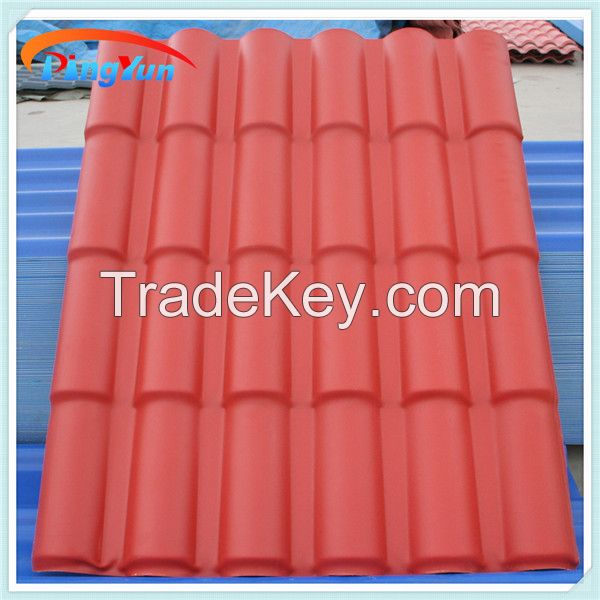 Weather Resistant ASA coated PVC Synthetic Resin Roof Tile For House