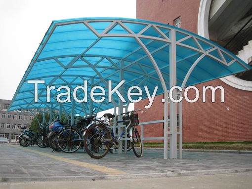 Clear transparent FRP roof tile for greenhouse skylight