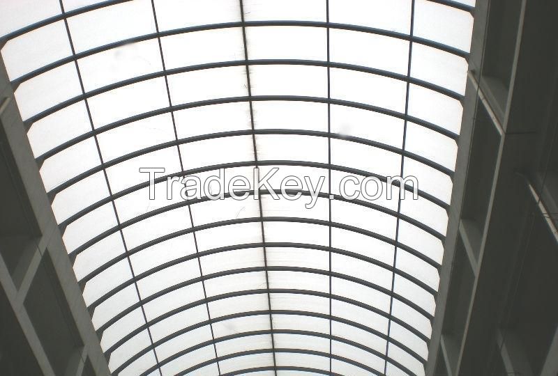 Clear transparent FRP roof tile for greenhouse skylight