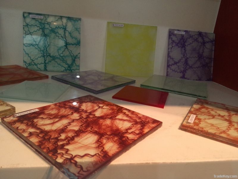 decorative material for the decorative glass