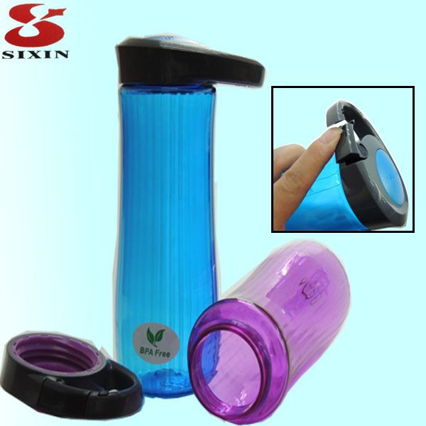 550ml PCTG plastic water bottle with straw, BPA free, FDA