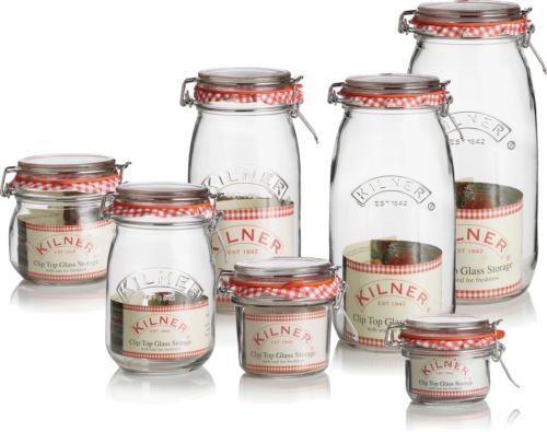 food storage jars in different size