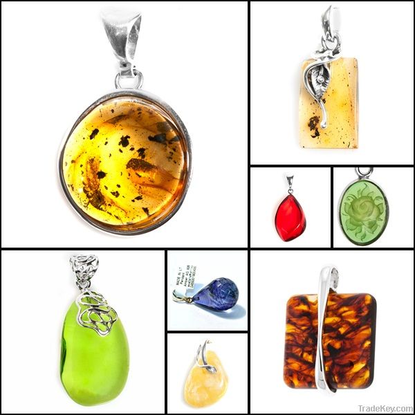 Amber pendants