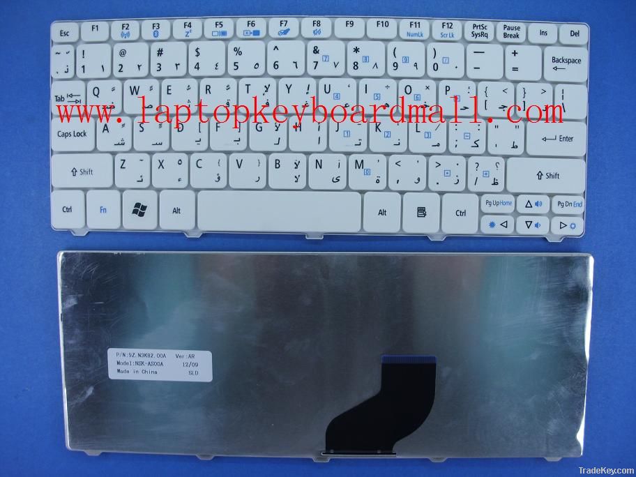 OEM NEW Laptop Keyboard for Acer AS ONE 532H  D255  D260 AR White