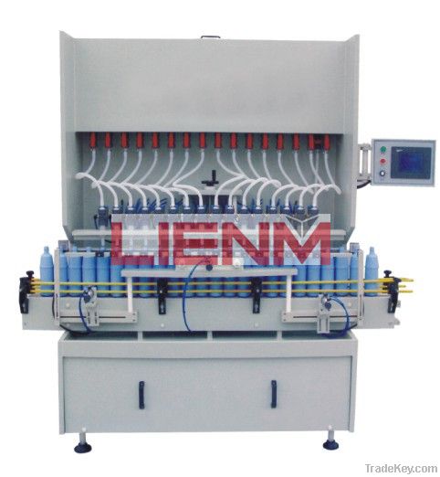 Full-automatic anticorrosive straight line type filling machine
