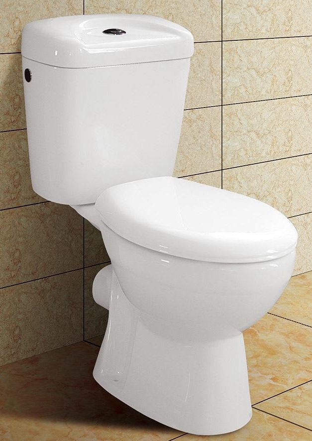 two piece p-trap toilet, water closet