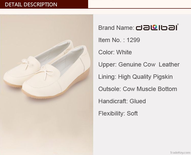 wholesale women white leather dress/casual shoes, best choice for nurse