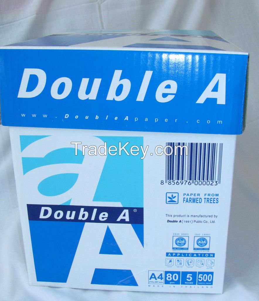 Double A A4 copy paper 80gsm for sale