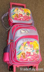 trolley luggage+Lunch bag +Pencil Case children travel bag on wheels, K