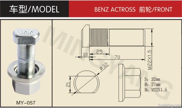 Benze Actross Front wheel bolt