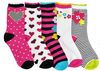 children multi stripe normal thick socks dot socks lovely heart flower socks size US3-7 / 34-39EUR