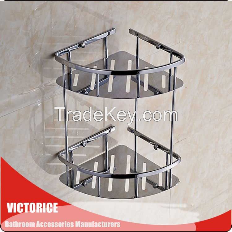 3160B Bathroom Corner Basket Stainless Steel Bathroom Shelf