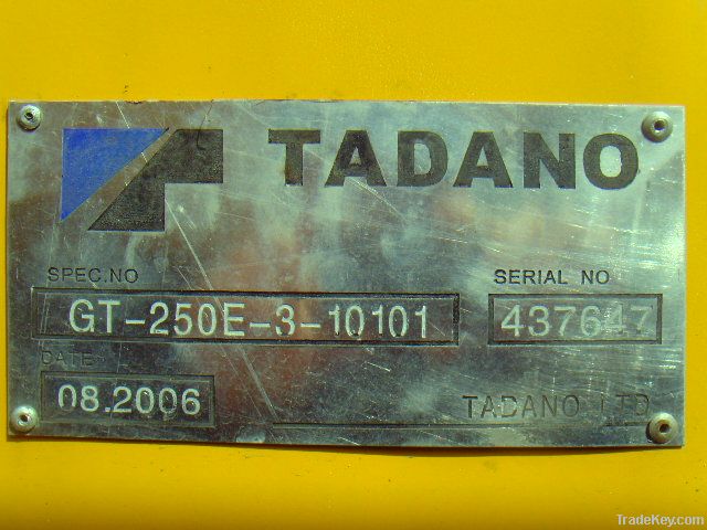 Used Truck Crane, Tadano GT250E