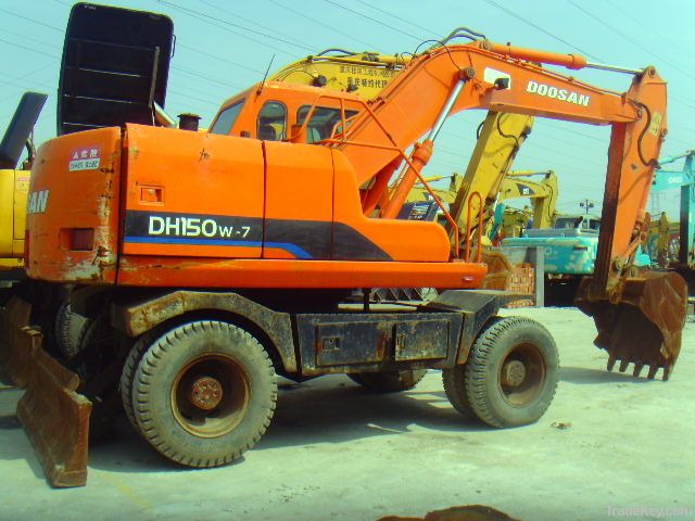 Used Doosan Wheel Excavator, DH150W-7