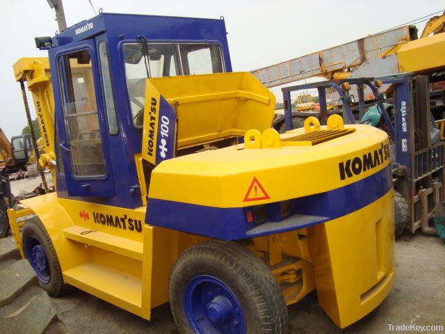 Used Komatsu Forklift, Komatsu Fd100 Forklift, Used Forklift 10t