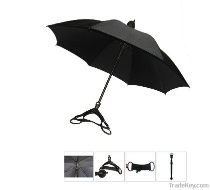 23inch 8ribs ABS seat stick umbrella with full fiberglass frame