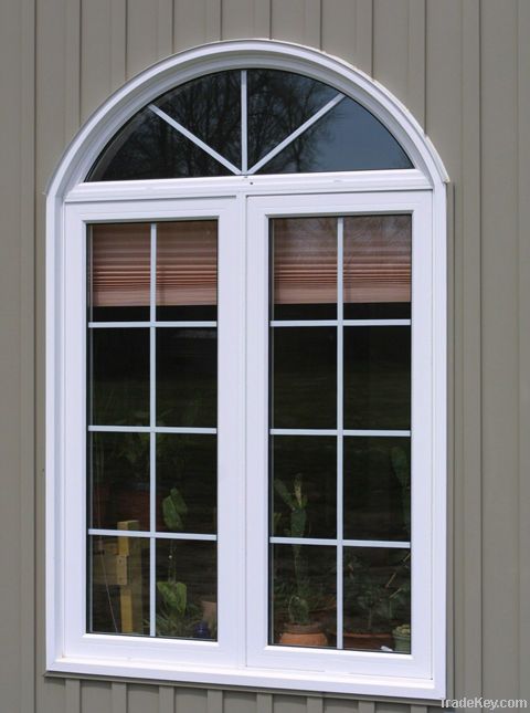 pvc swing window with grill design