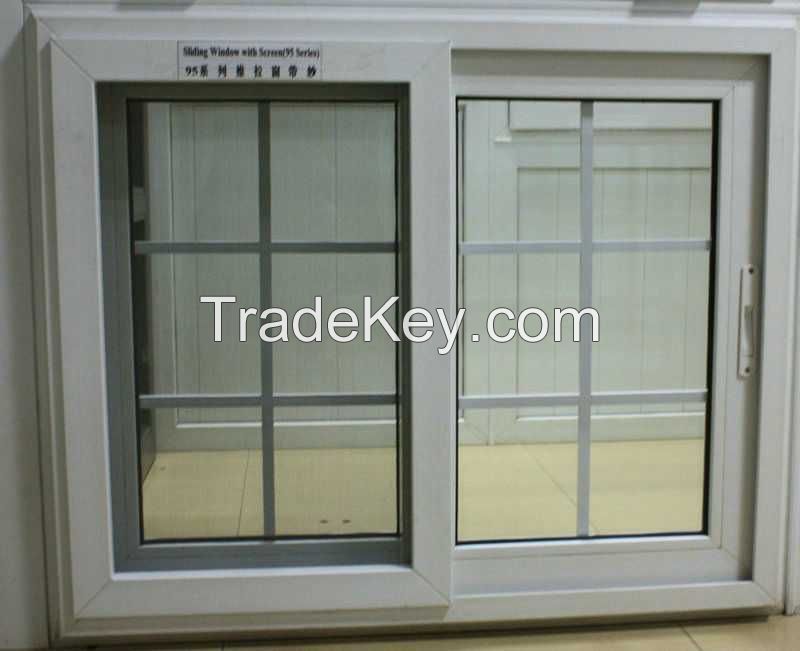 Sound proof PVC sliding window philippines price and design 5+9A+5 dou