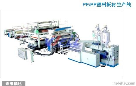 PE-PP Plastic Sheet-Board Extudering Production Line is mainly used in