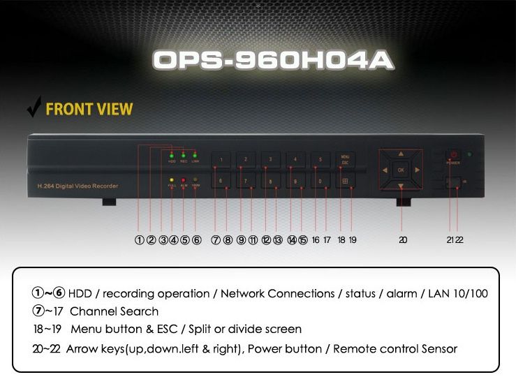 ATTN 4-Channel DVR [OPS-960H04A]