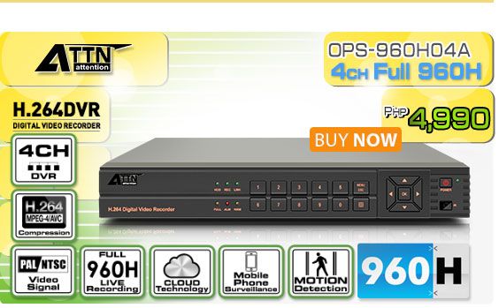 ATTN 4-Channel DVR [OPS-960H04A] with Cloud