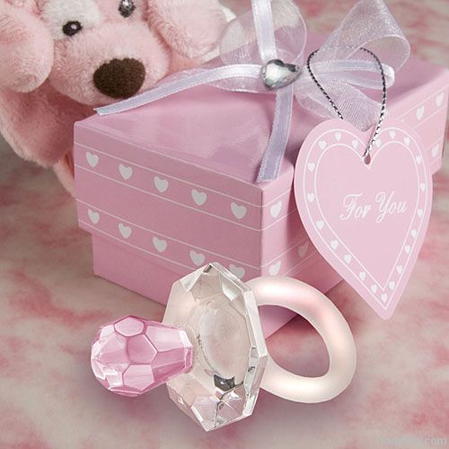 Party Favors Choice Crystal pink pacifier gifts