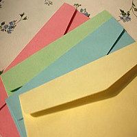 color paper envelope