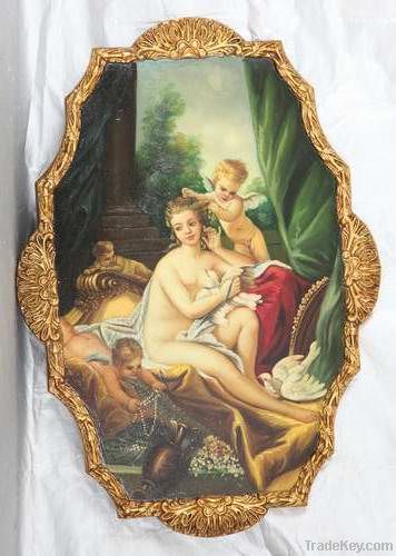 OIL PAINTING ON WOODEN FRAME