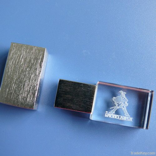 Crystal flash memory with your special logo printing inside