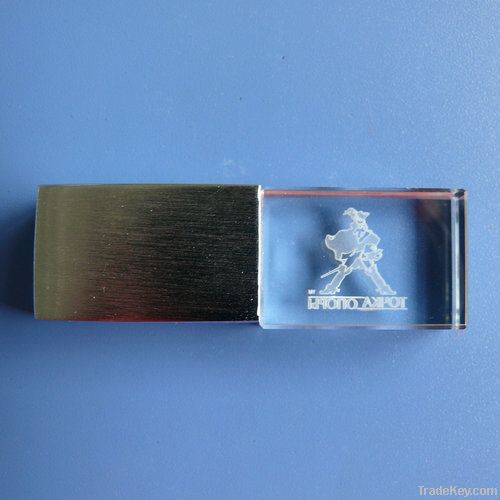 Crystal flash memory with your special logo printing inside