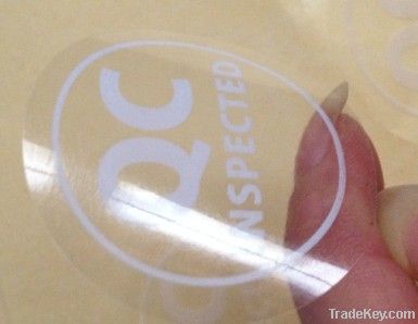 Transparent self-adhesive customize pvc stickers label Free shipping