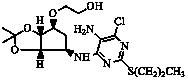 2-(((3aR,4S,6R,6aS)-6-((5-amino-6-chloro-2-(propylthio)pyrimidin-4-yl)amino)-2,2-dimethyltetrahydro-3aH-cyclopenta[d][1,3]dioxol-4-yl)oxy)ethanol