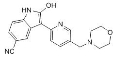 2-Hydroxy-3-[5-(morpholin- 4- ylmethyl)pyridin-2-yl]-1H-indole-5-  carbonitrile