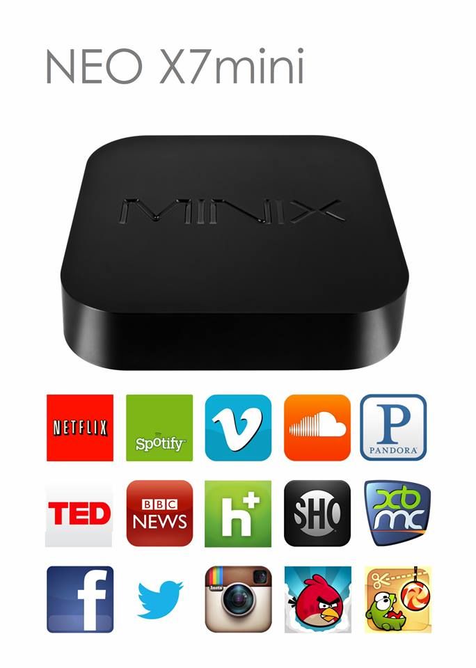Minix NEO X7 Mini RK3188 Quad Core Bluetooth Android 4.2.2 Mircast TV Box HDMI Full HD Media Player 1.8Ghz 2GB Ram 8GB Rom