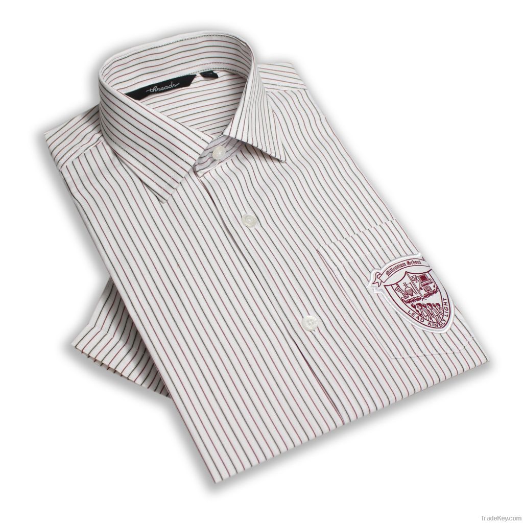 65% polyester 35% cotton mens school uniform shirt