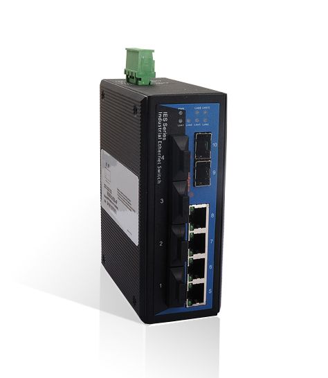10-port 10/100/1000M Unmanaged DIN-Rail Industrial Ethernet Switch(IES2010-2GS-4F)