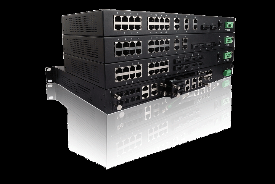 24-port 10/100M Web Managed Industrial Ethernet Switch including 2 fiber ports(IES5024-2F)