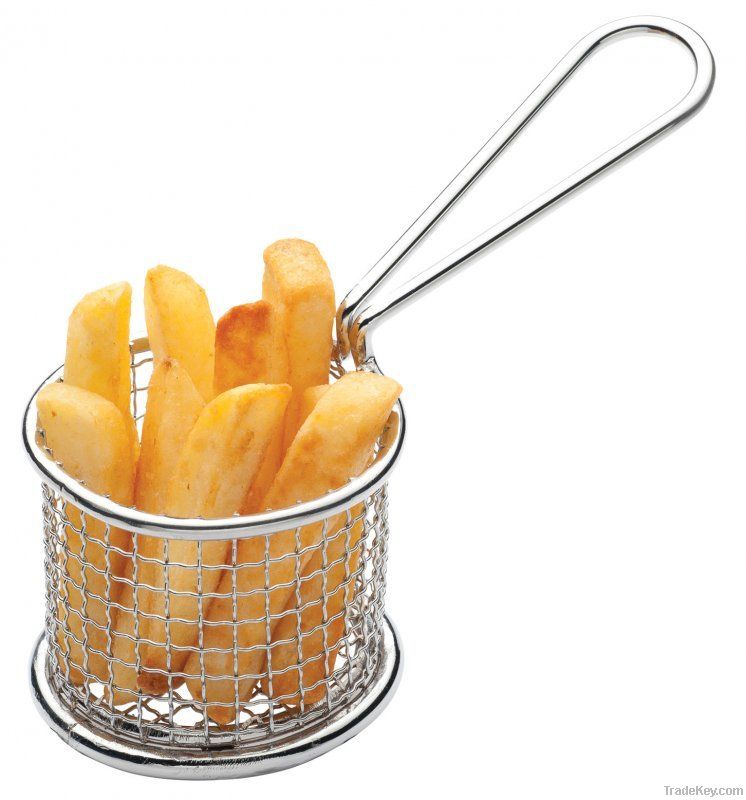 Mini Round Stainless Steel Mesh Fry Basket