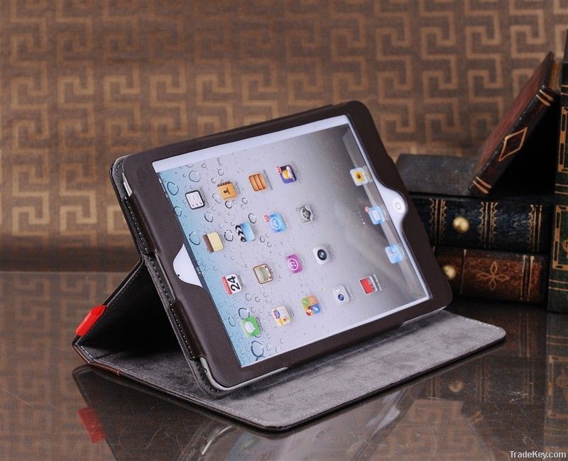 Leather case cover for ipad mini from factory dirct sale