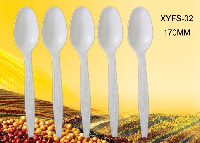 2013 hot sale biodegradable disposable wrapped plastic spoon