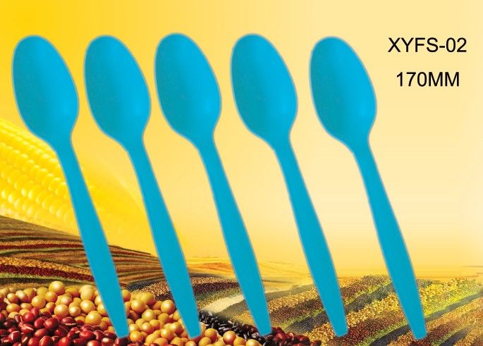 2013 hot sale biodegradable disposable wrapped plastic spoon