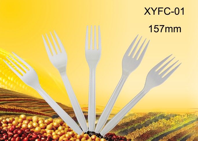 Biodegradable disposable wholesale plastic forks:xyfc-01