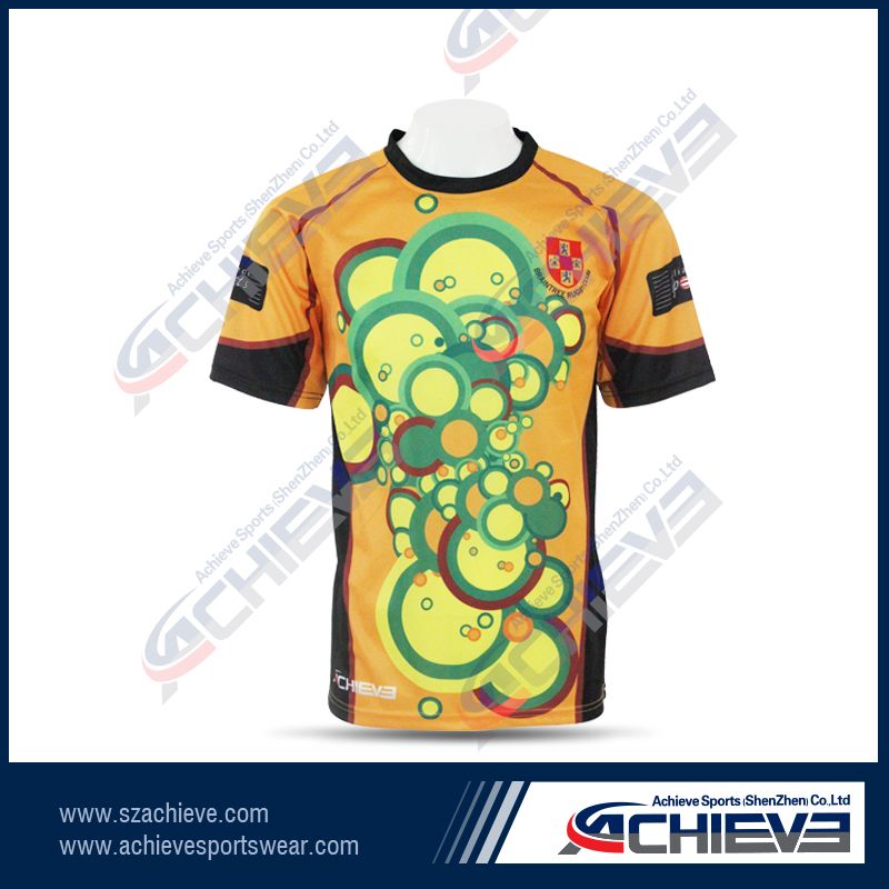 2014 new style tight fit subliamtion rugby uniforms